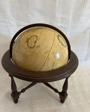 Vintage Replogle 12" World Classic Series Globe Wood Stand USSR Map 16" Tall